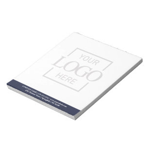 Bloc-note Logo d'entreprise personnalisé Fond simple moderne