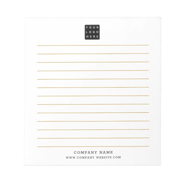 Bloc-note Logo d'entreprise personnalisé Nom de l'entreprise (Devant)