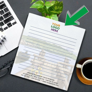 Bloc-note Logo d'entreprise unique de Rustic Lake