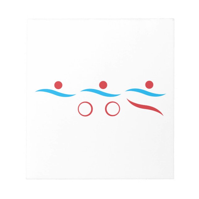 Bloc-note Logo du cool de triathlon (Devant)