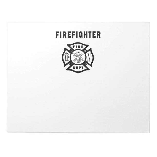 Bloc-note Logo du service d'incendie des pompiers (Devant)