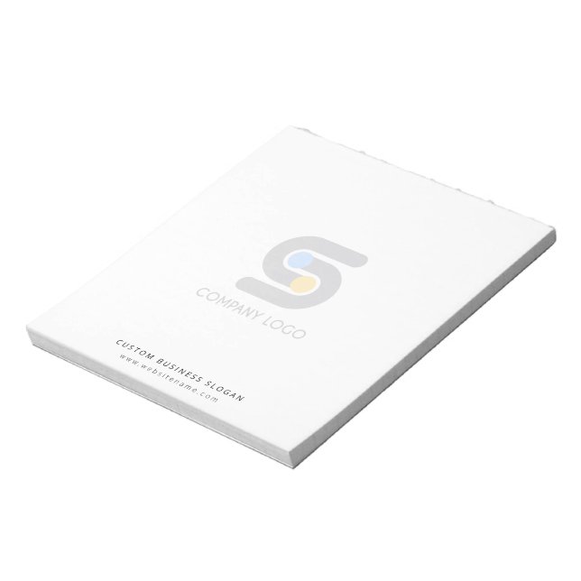 Bloc-note Logo Et Texte Professionnels Personnalisés (Tourné)