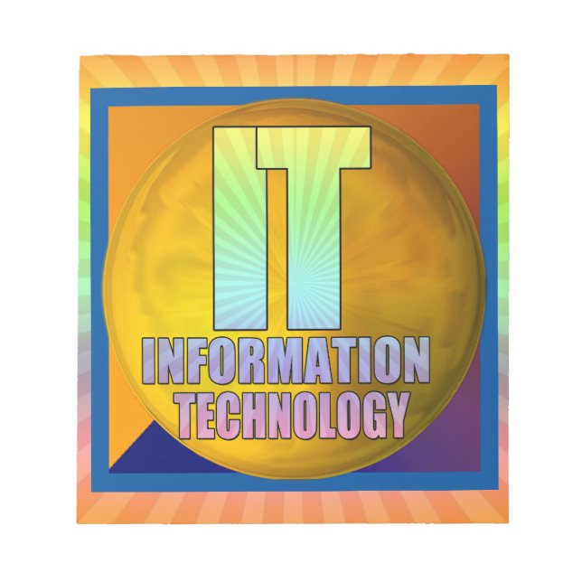BLOC-NOTE LOGO INFORMATIQUE - TECHNOLOGIE DE L'INFORMATION (Devant)