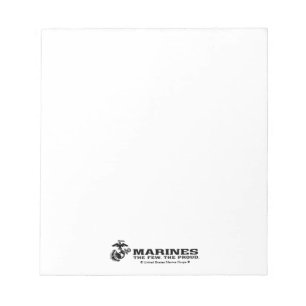 Bloc-note Logo noir empilé USMC "The Rew, The Fiers"