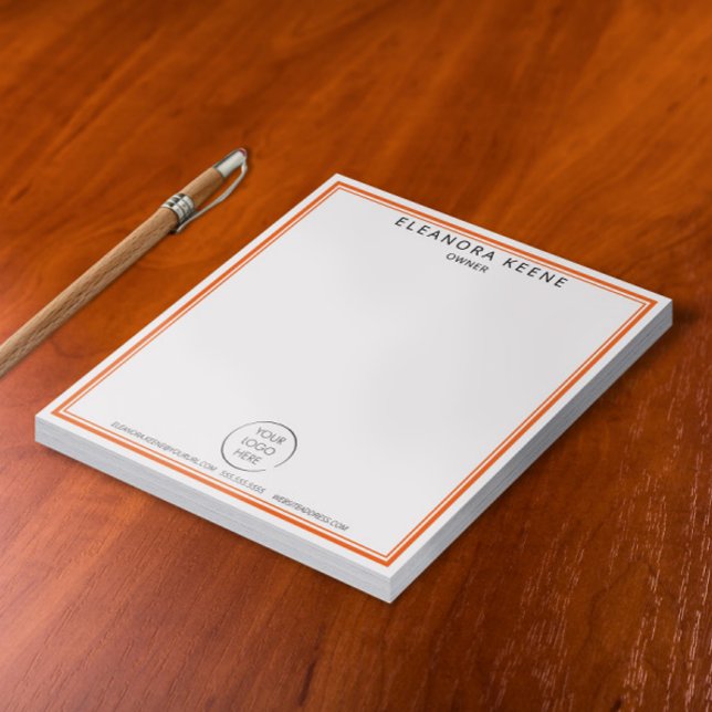 Bloc-note Logo Orange, nom et informations de contact Entrep (Créateur téléchargé)
