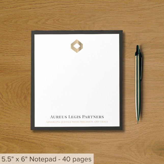 Bloc-note Logo personnalisé élégant (Créateur téléchargé)