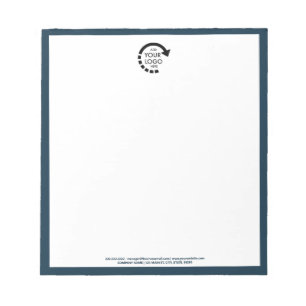 Bloc-note Logo personnalisé Entreprise bleu marine