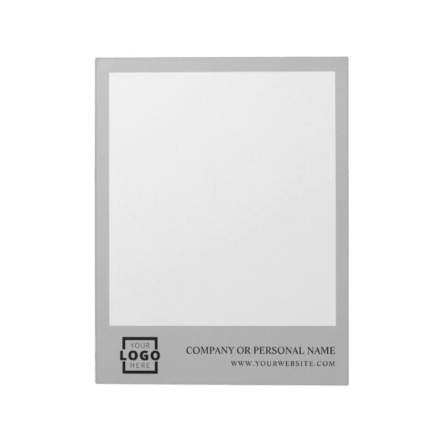 Bloc-note Logo personnalisé Entreprise Marque Cadeau Gris (Tourné)