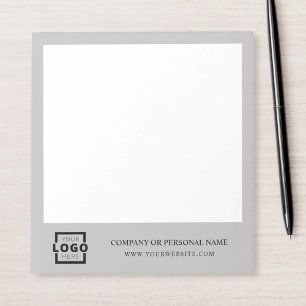 Bloc-note Logo personnalisé Entreprise Marque Cadeau Gris