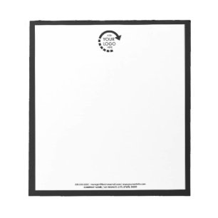 Bloc-note Logo personnalisé Entreprise   Noir moderne