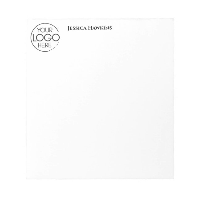 Bloc-note Logo simple de papeterie personnelle (Devant)