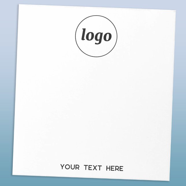 Bloc-note Logo simple Texte commercial promotionnel (Logo with custom text business promotional notepad)