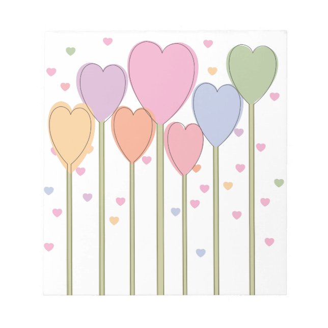 Bloc-note Lollipops de coeur lunaire (Devant)