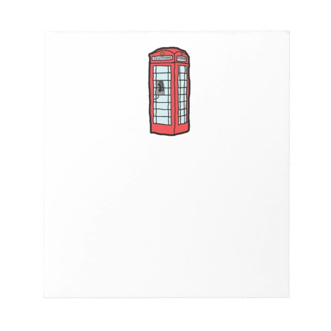 Bloc-note London Red Telephone Booth Iconic British Travel (Devant)