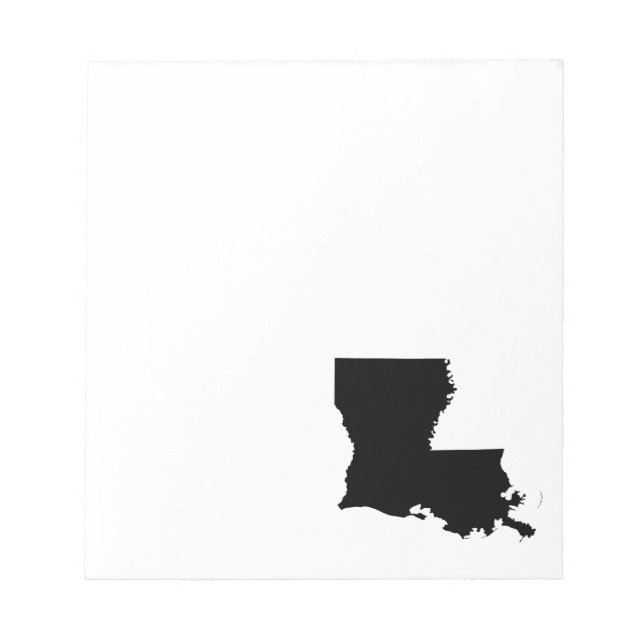 Bloc-note Louisiane en noir et blanc (Devant)