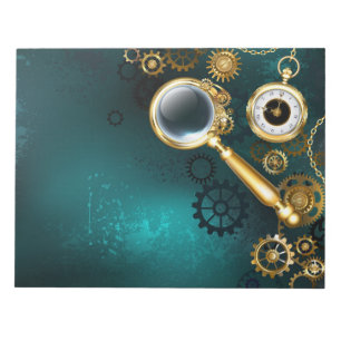 Bloc-note Loupe en style Steampunk
