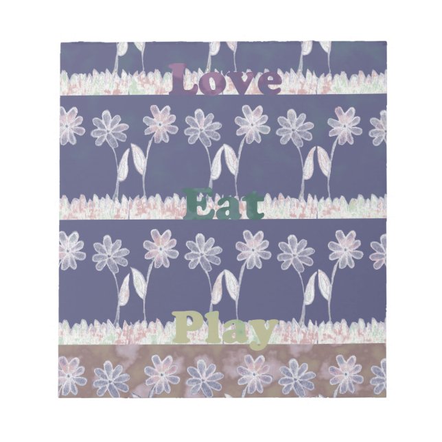 Bloc-note Love Bleu Baby shower couleurs.png (Devant)