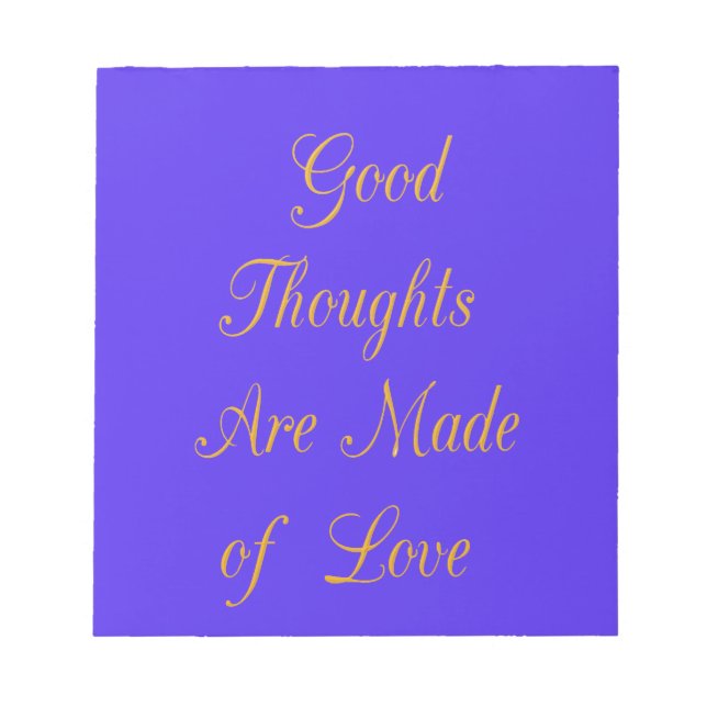 Bloc-note Love Create Your Own Good Thoughts (Devant)