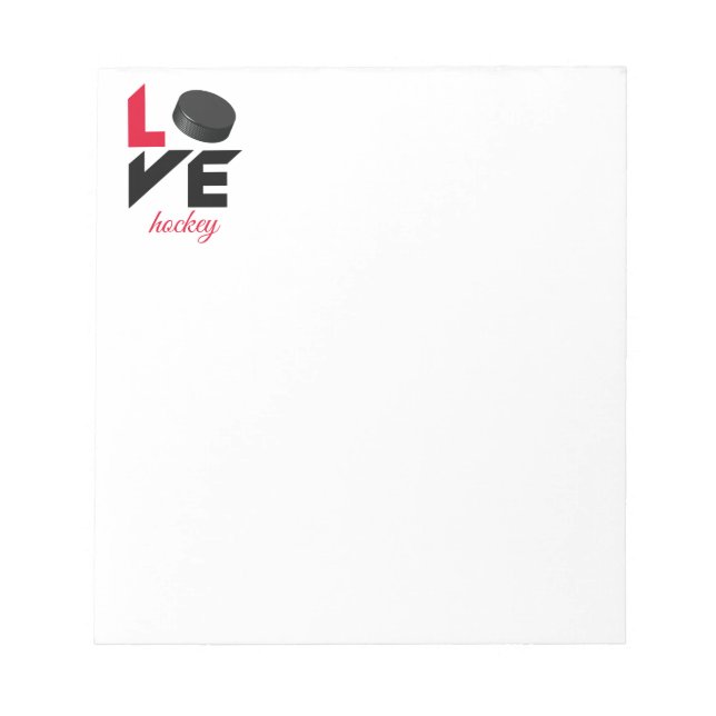 Bloc-note Love hockey (Devant)
