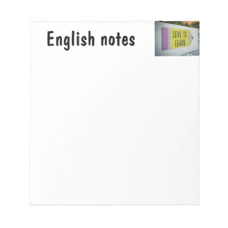 Bloc-note Love to Learn Notes en anglais