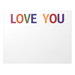 Bloc-note Love You Multicolored 11 x 8,5