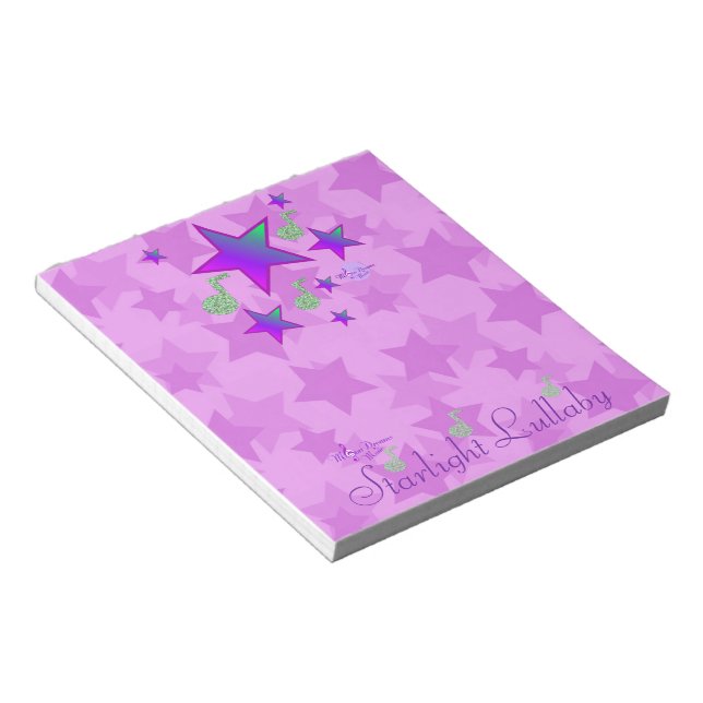 Bloc-note Lullabe de la lumière d'étoile violette (Incliné)