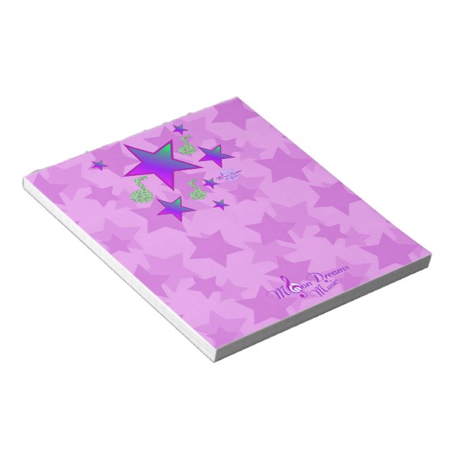 Bloc-note Lullabe de la lumière d'étoile violette (Incliné)