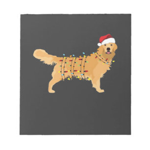 Bloc-note Lumière de Noël de vacances de Retriever doré esse