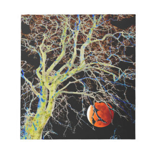 Bloc-note Lune rouge montante