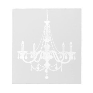 Bloc-note Lustre blanc et gris chic