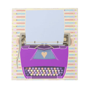 Bloc-note Machine à écrire mignonne Rétro Mi-Siècle moderne