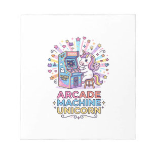 Bloc-note Machine de jeux vidéo licorne Art POD Licorne Impr