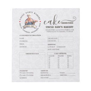 Bloc-note Magasin de Boulangerie Pâtissier Desserts Sucrés F