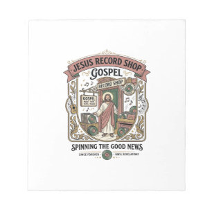 Bloc-note Magasin de disques Jésus Évangile Magasin de disqu
