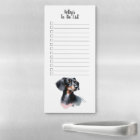 Custom Name Weenie Dog Watercolor To Do List