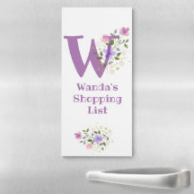Lettre plus prénom Wanda floral design