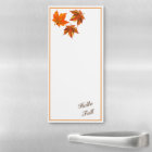 Pad de note de frigo d'automne Hello