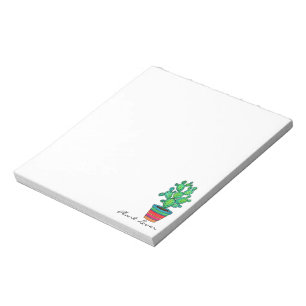 Bloc-note Magnifique Cactus Aquarelle En Beau Pot