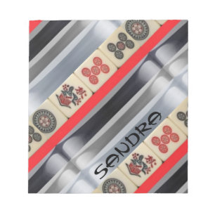 Bloc-note Mahjong monogrammed