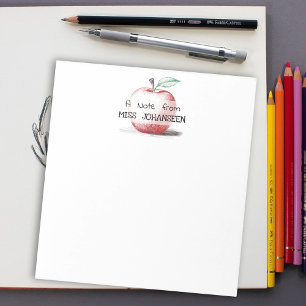 Bloc-note Main Drawn mignon Amusant Rouge Pomme Appréciation