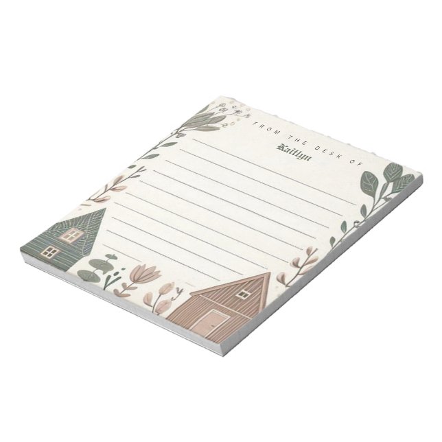 Bloc-note Maison de Hygge Scandinave personnalisée (Tourné)