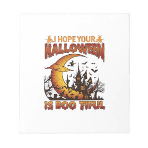 Bloc-note Maison Hantée Halloween Boo Tiful Croissant de Lun