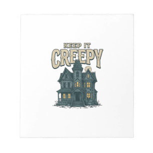 Bloc-note Maison Hantée Vintage Creepy Halloween Dés