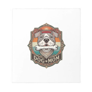 Bloc-note Maman Chien Os Bandana Cadre Vintage_1