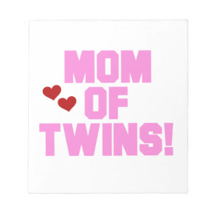 Bloc-note Maman de Twins Pink Texte Cadeaux
