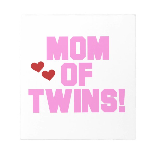 Bloc-note Maman de Twins Pink Texte Cadeaux (Devant)