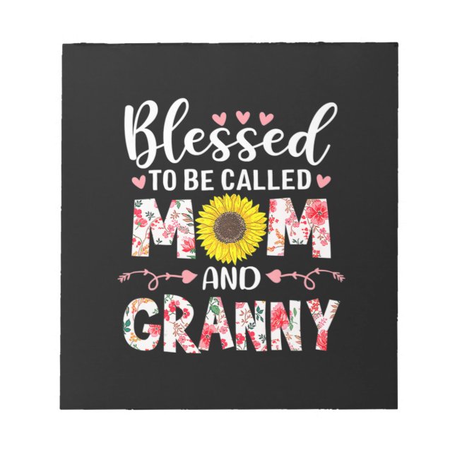 Bloc-note Maman Et Granny Floral Anniversaire (Devant)
