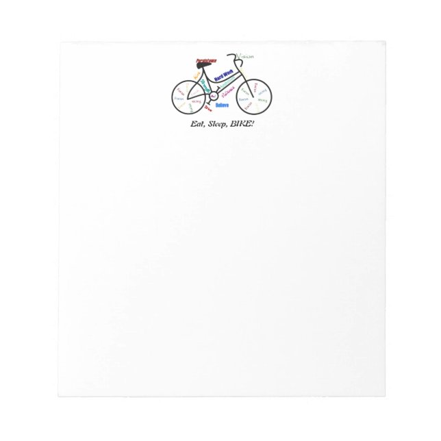 Bloc-note Mange, dors, VÉLO ! Motivation amusante mots pour  (Devant)