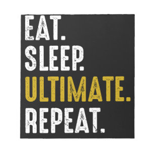 Bloc-note Mangez Sleep Ultimate Frisbee Sport Répéter