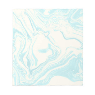 Bloc-note Marbre cool design en Turquoise et Crème